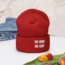 Load image into Gallery viewer, On God | No Cap | Cuffed Beanie
