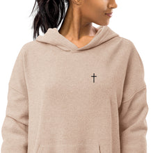 Load image into Gallery viewer, Embroidered Cross | Unisex | Sueded Fleece Hoodie
