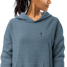 Load image into Gallery viewer, Embroidered Cross | Unisex | Sueded Fleece Hoodie
